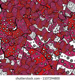 Vector illustration. Watercolor painting. Gentle, spring on black, pink, red, white and purple colors.