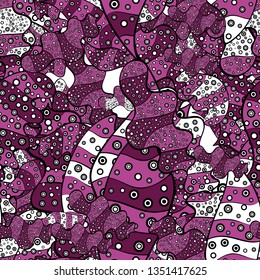 Vector illustration. Watercolor painting. Gentle, spring on black, purple and violet colors.