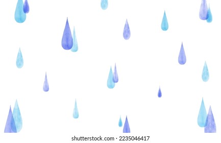 Vector illustration of watercolor raindrops.