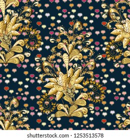 Vector illustration. Watercolor seamless pattern. Trendy print. Exquisite pattern of watercolor sketches of the flower. Beautiful pattern for decoration and design. Vintage.