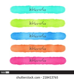 Vector illustration of Watercolor set