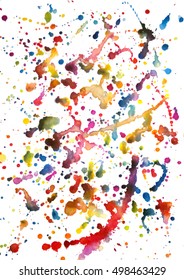 Vector illustration, watercolor splash background