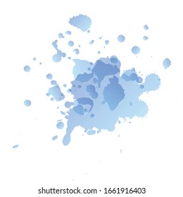 Vector illustration of watercolor splashes for gentle designe of logotype, invitation, background, lable, card. Backdrop for art and creative school