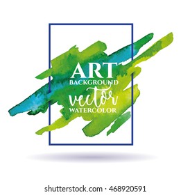 vector illustration. watercolor spots within. Vintage stylish frames for text and citations.