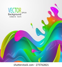 Vector illustration of a watercolor, spray, abstract