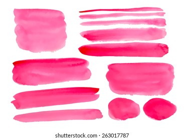 Vector illustration of watercolor strokes and background.