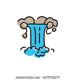 Vector illustration of waterfall icon