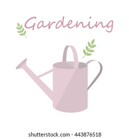 Vector illustration with watering can
