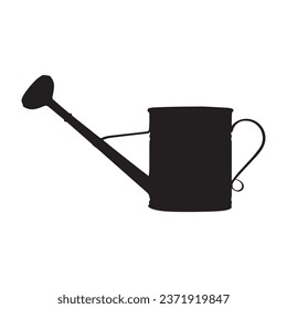 Vector Illustration of Watering Can Art Silhouette