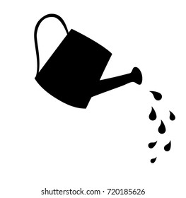 vector illustration of a watering can. flat icon.