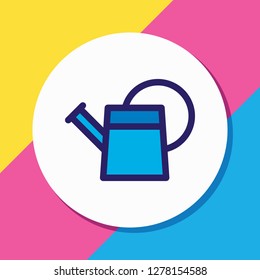 Vector illustration of watering can icon colored line. Beautiful hobby element also can be used as bailer icon element.