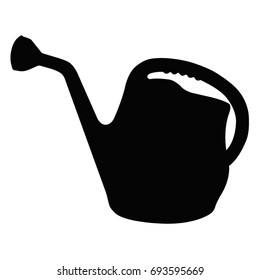 vector illustration of watering can silhouette