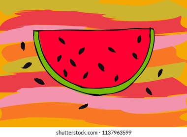 Vector illustration of watermelon