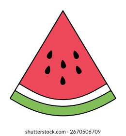 Vektorgrafik einer Wassermelone