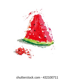 Vector illustration of watermelon.