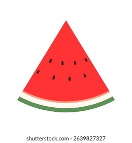 Vector illustration of watermelon. Clipart of a cut watermelon.
