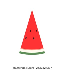Vector illustration of watermelon. Clipart of a cut watermelon.
