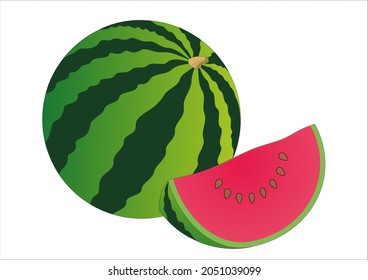 Vektorgrafik von Wassermelonfrucht