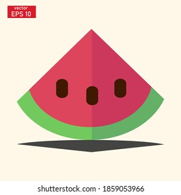 
Vektorgrafik von Wassermelonfrucht. Vektorfrische Früchte.