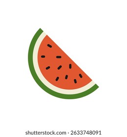 Vector illustration of an watermelon fruit on a white background