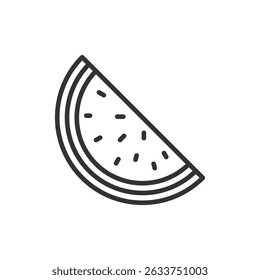 Ilustración vectorial de una fruta de sandía sobre un fondo blanco