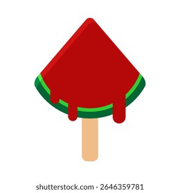 Vector illustration of watermelon ice cream