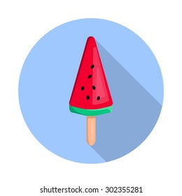 Vector Illustration of Watermelon Ice Cream