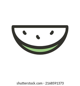ilustración vectorial del icono de sandía, fruta. muy adecuado para su uso en sitios web, negocios, logotipos, diseños, aplicaciones y más.