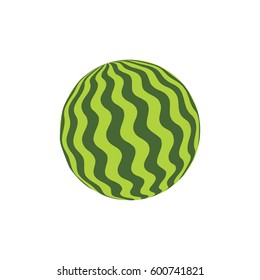 Vector illustration of watermelon. Rubber ball logo