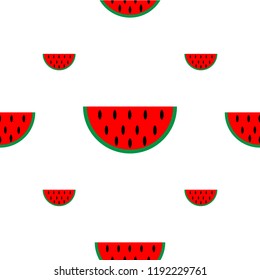 Vector illustration. Watermelon seamless attern, texture. Summer background.