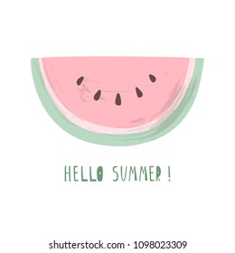 Vector illustration of watermelon slice