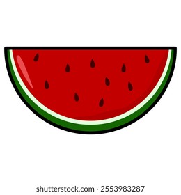 vector illustration of the watermelon slice