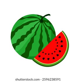 vector illustration of watermelon, sliced ​​watermelon, white background

Masukan