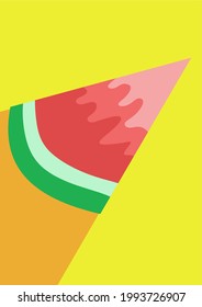 vector illustration of watermelon slices, both used for watermelon product packaging, t-shirt designs, etc.