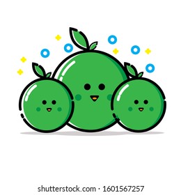Vector illustration of a watermelon smiling cheerfully