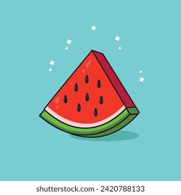 Vector illustration of watermelon symbol of free Palestine 