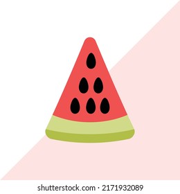 Vector illustration of a watermelon wedge
