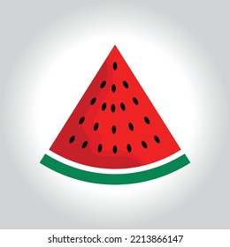 Vector illustration of a watermelon wedge