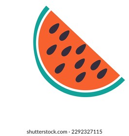 Vector illustration of watermelon.Watermelon.Fresh watermelon slices.on a white background.