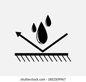 Vector illustration of waterproof icon on white background