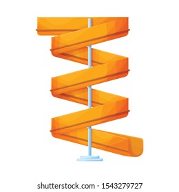 Vector illustration of waterslide and tunnel sign. Graphic of waterslide and spiral stock vector illustration.
