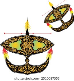 Ilustração vetorial de Wau Bulan Malaysia to kelantan