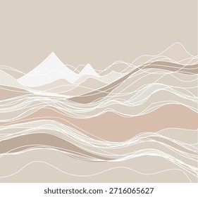 Ilustración vectorial de un diseño de arte de onda 