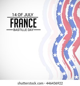 Vector illustration of a Wave background for France Bastille Day.