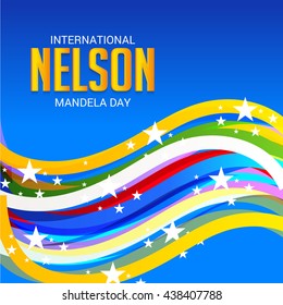 Vector illustration of a wave background for International Nelson Mandela Day.