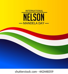 Vector illustration of a Wave background for International Nelson Mandela Day.