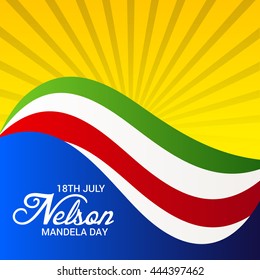 Vector illustration of a Wave background for International Nelson Mandela Day.