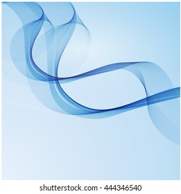 Vector illustration Wave, and blue line