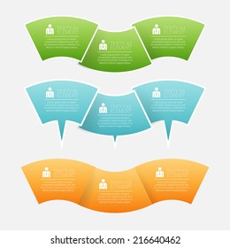 Vector illustration of wave element infographic copyspace design template element.
