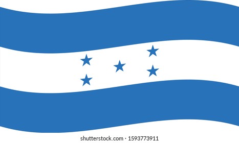 Vector Illustration Wave Flag Honduras Stock Vector (Royalty Free ...